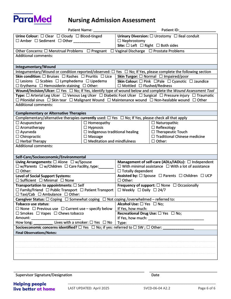 NURS-WB-NES - Wound Bundle for Non-Electronic Sites