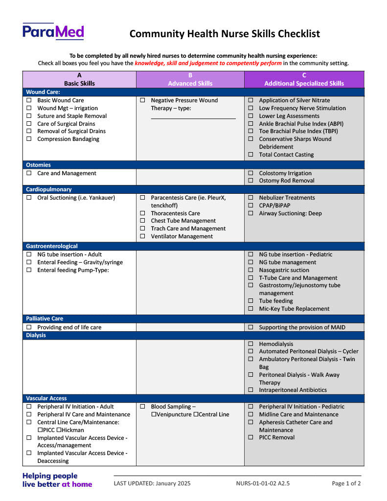NURS-NOB - Nursing Orientation Bundle