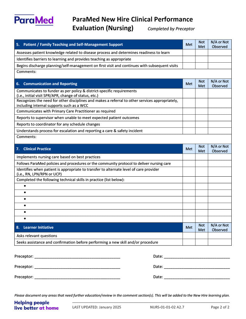NURS-NOB - Nursing Orientation Bundle