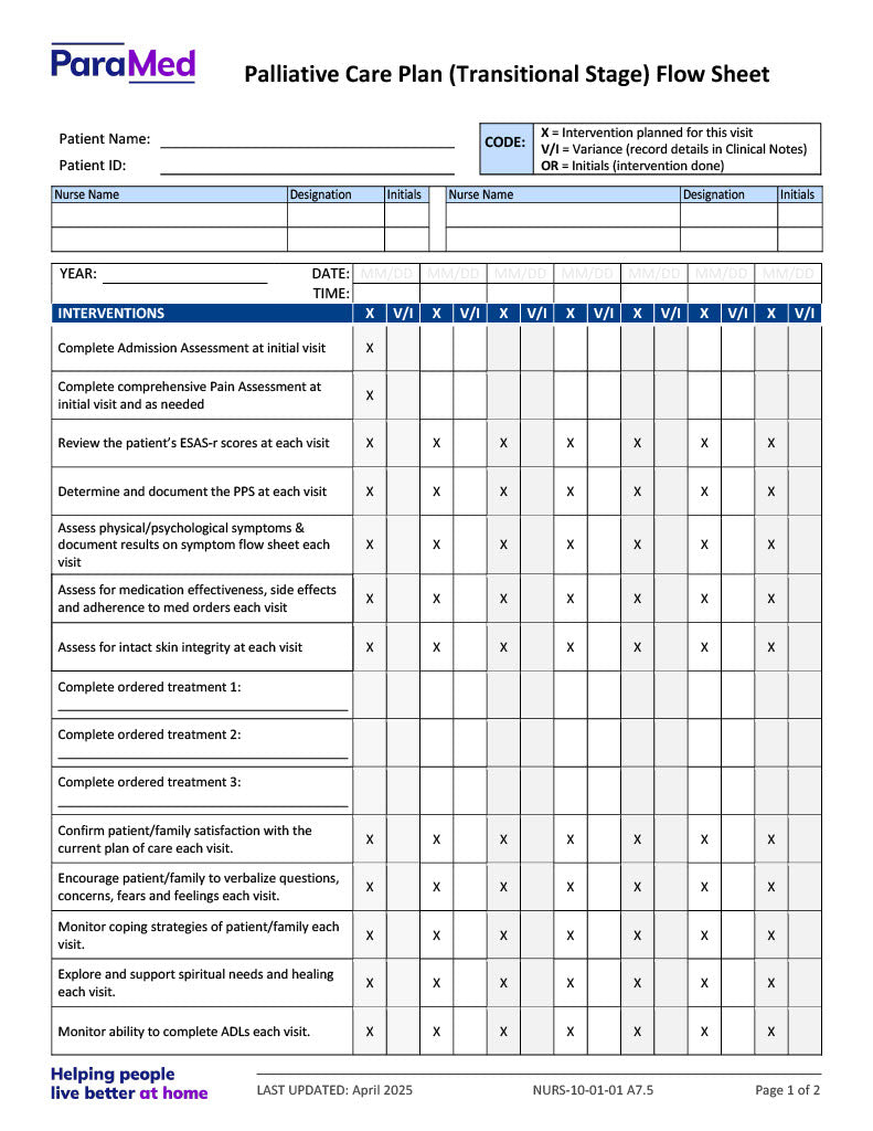 NURS-HPCB-NES - Hospice Palliative Care Bundle for Non-Electronic Sites