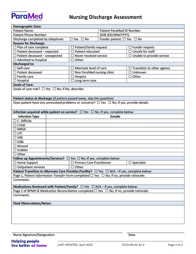 NURS-HPCB-NES - Hospice Palliative Care Bundle for Non-Electronic Sites