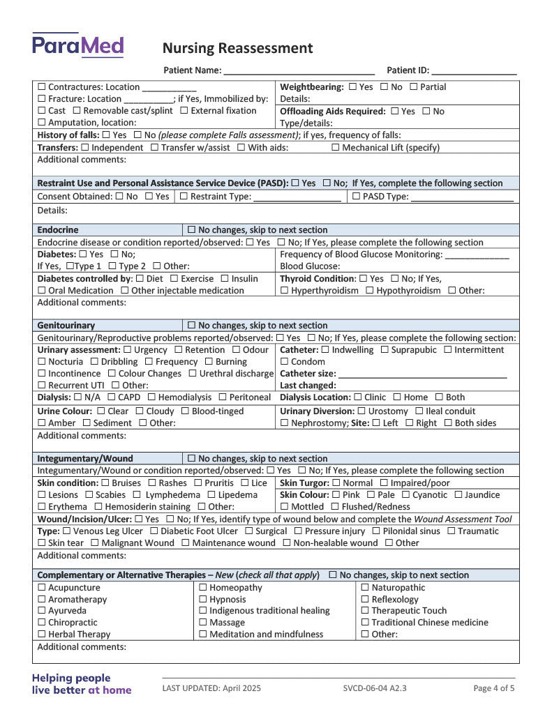 NURS-GCB-NES - General/Generic Chart Bundle for Non-Electronic Sites