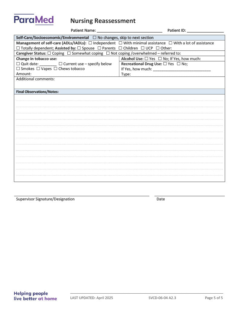 NURS-GCB-NES - General/Generic Chart Bundle for Non-Electronic Sites