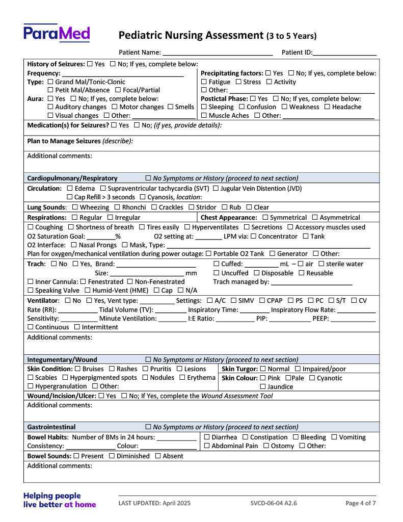 PEDS-3-5 - Pediatric Bundle (ages 3 to 5 yrs)