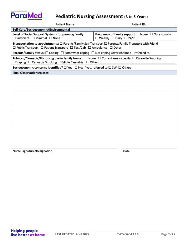 PEDS-3-5 - Pediatric Bundle (ages 3 to 5 yrs)