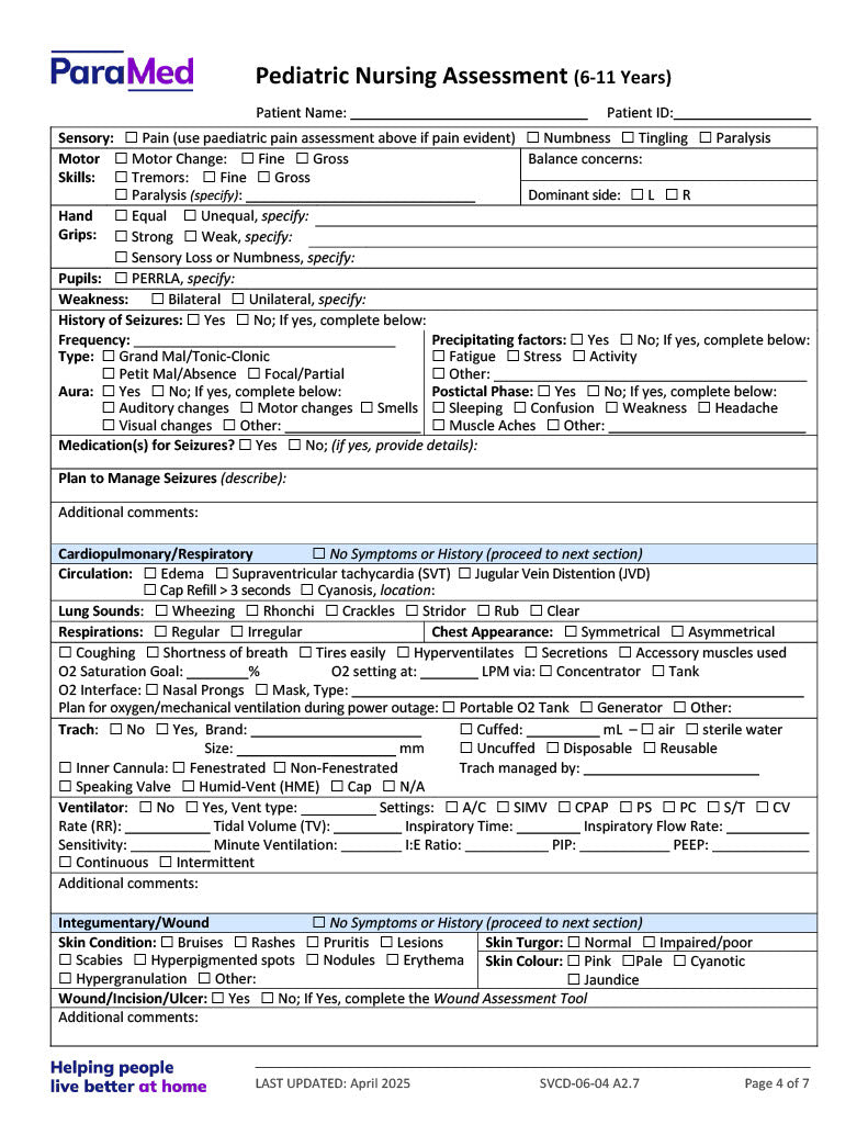 PEDS-6-11-NES - Pediatric Bundle (ages 6 to 11 yrs) For Non-Electronic Sites