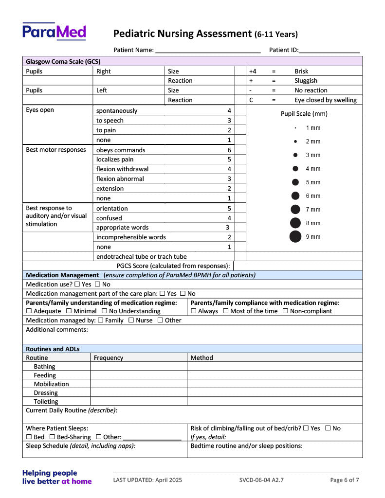 PEDS-6-11-NES - Pediatric Bundle (ages 6 to 11 yrs) For Non-Electronic Sites