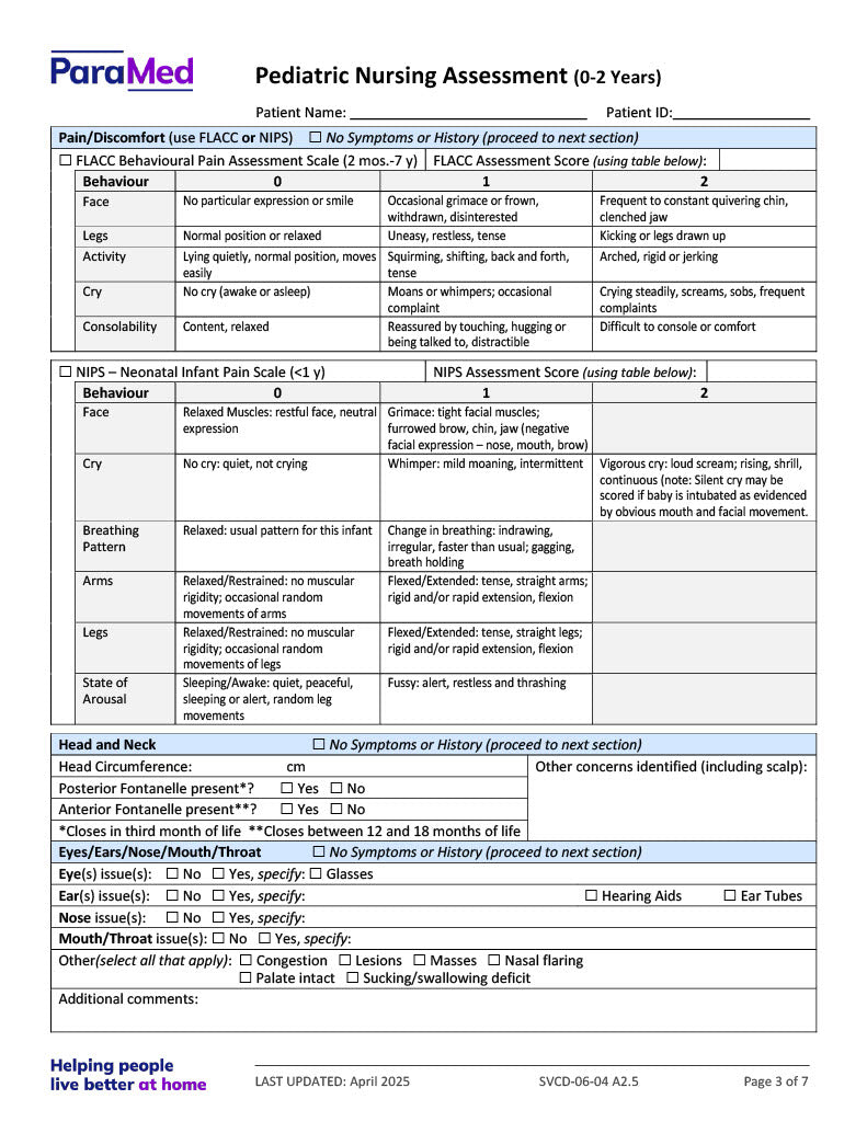 PEDS-0-2-NES - Pediatric Bundle (ages 0 to 2 yrs) for Non-Electronic Sites