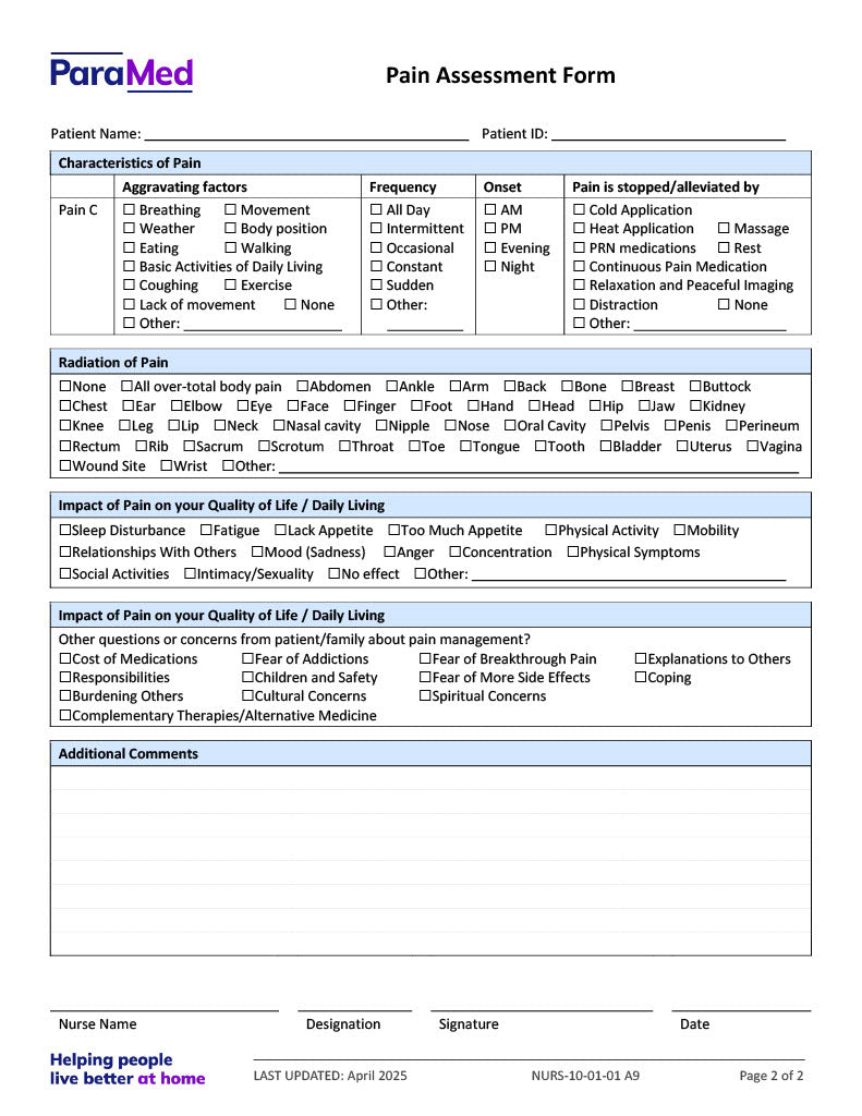 NURS-HPCB-NES - Hospice Palliative Care Bundle for Non-Electronic Sites