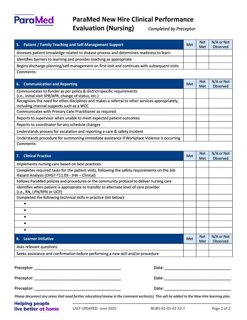 NURS-NOB - Nursing Orientation Bundle