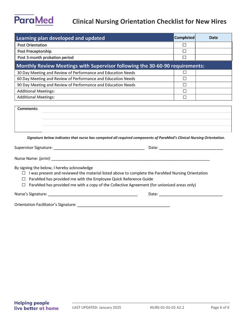 NURS-NOB - Nursing Orientation Bundle
