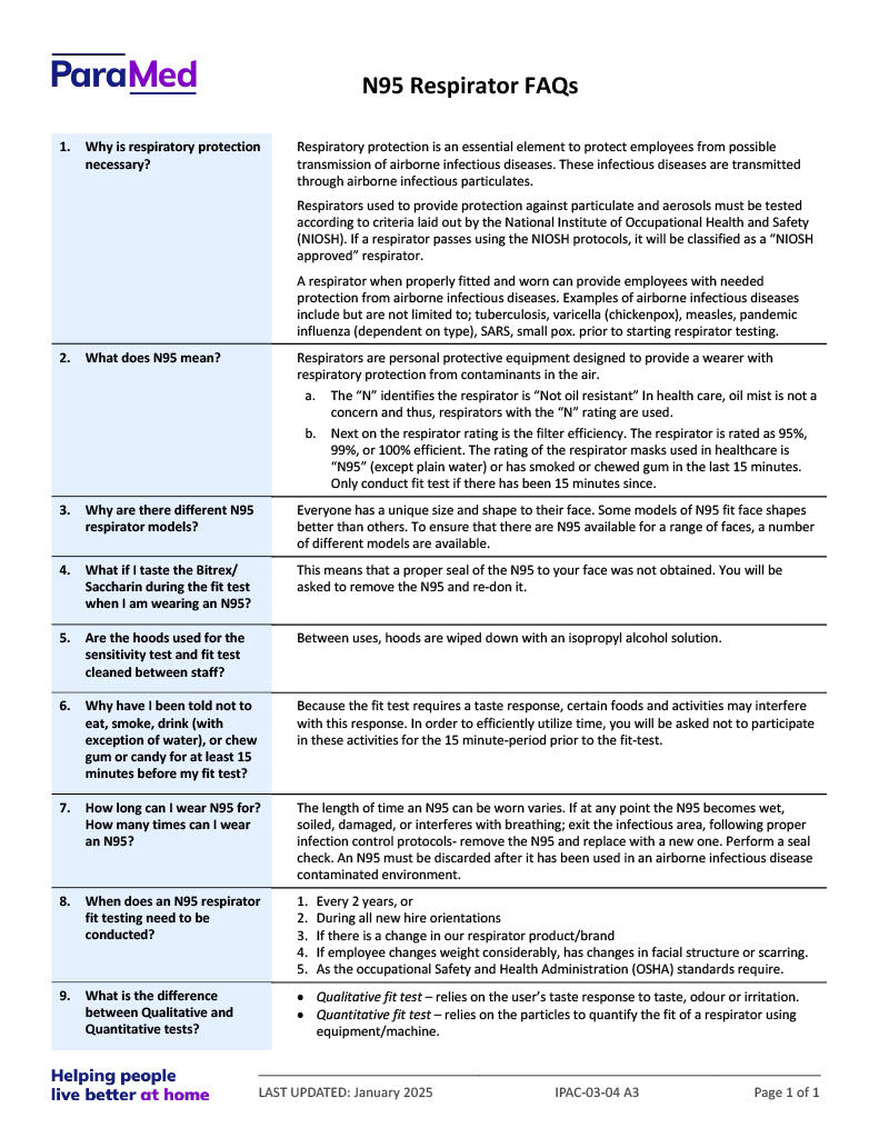 N95 Respirator FAQs