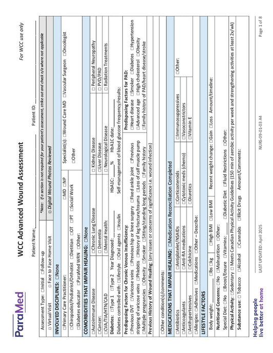 WCC Advanced Wound Assessment