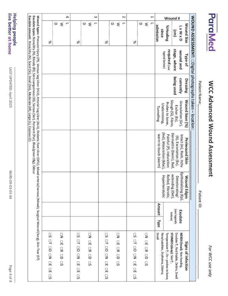 WCC Advanced Wound Assessment