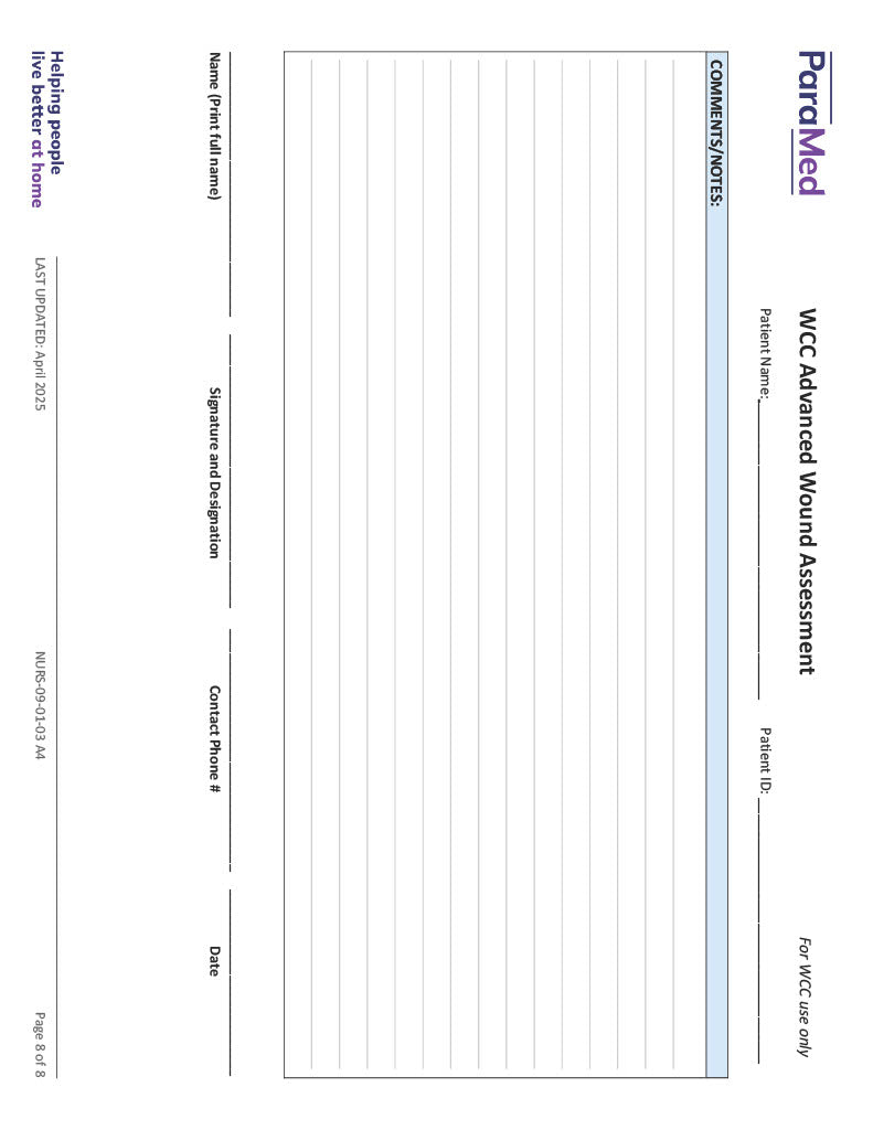 WCC Advanced Wound Assessment