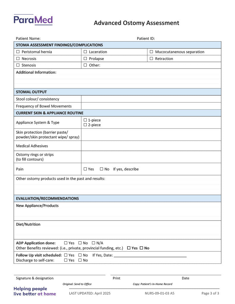 Advanced Ostomy Assessment
