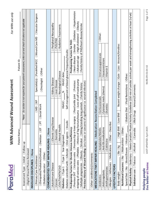 WRN Advanced Wound Assessment