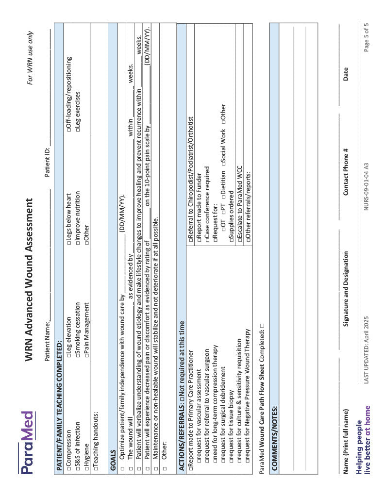 WRN Advanced Wound Assessment