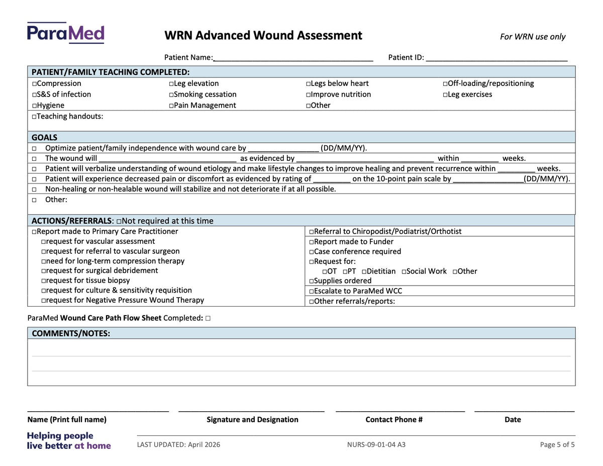 WRN Advanced Wound Assessment - page 5