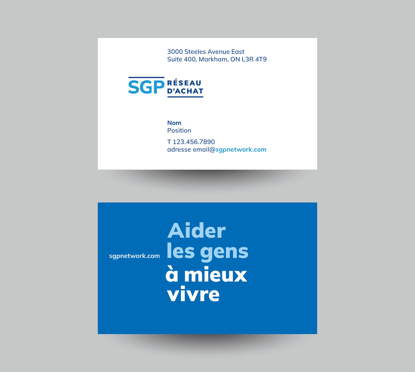 SGP Standard French Business Cards