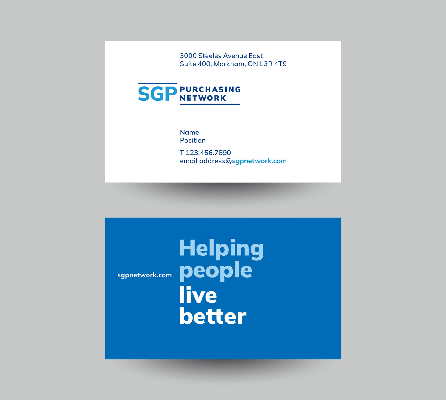 SGP Standard English Business Cards