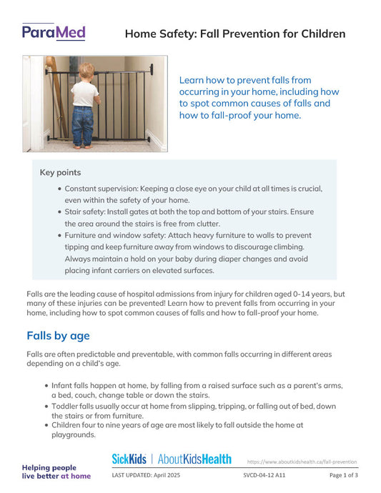 Home Safety Fall Prevention for Children
