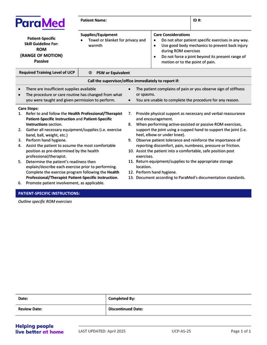 ROM - Passive (Skill Guideline)