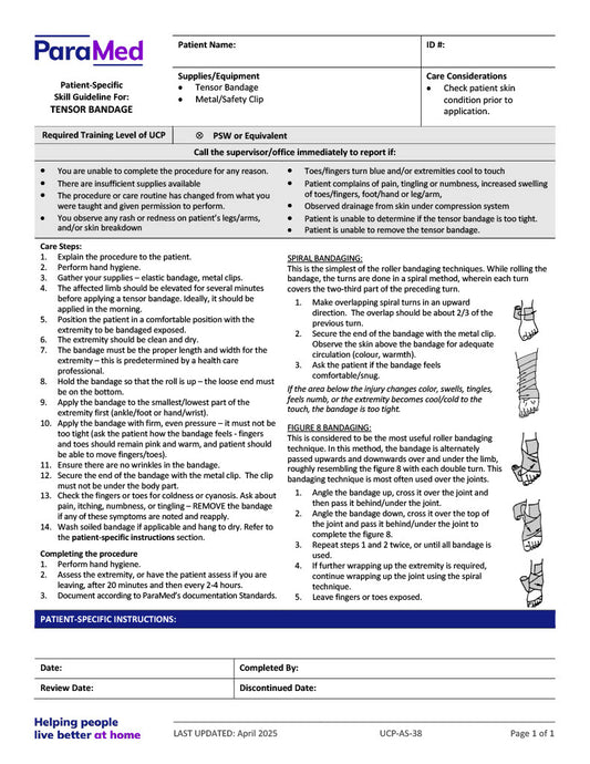 Tensor Bandage (Skill Guideline)