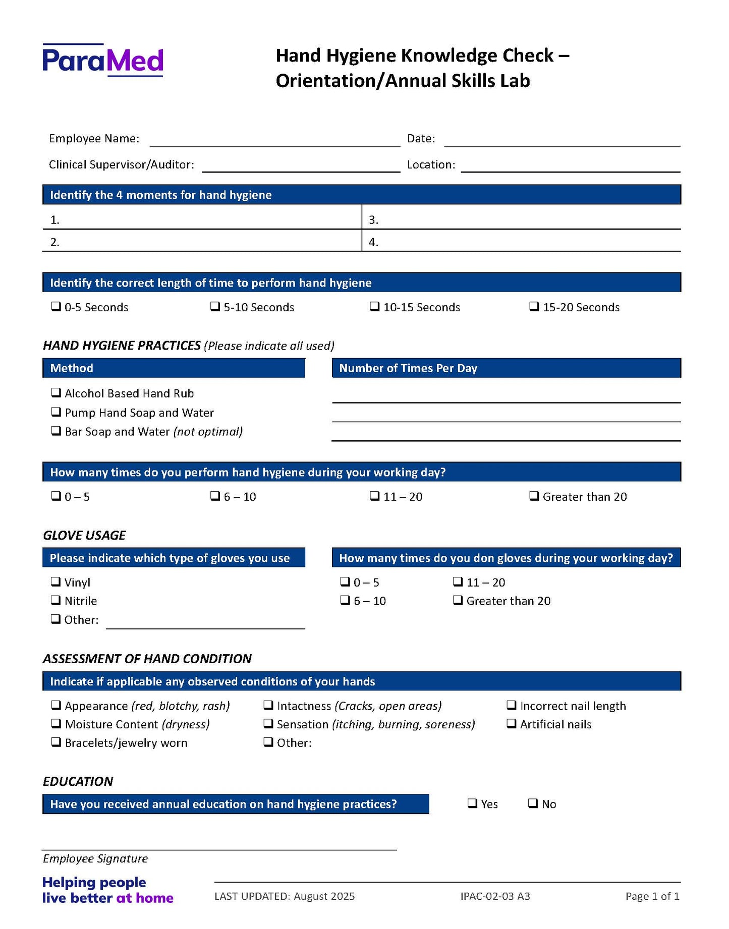 UCP-CC - UCP Orientation/Skills Lab/Annual Skills Renewal (Competency Checklists Bundle)
