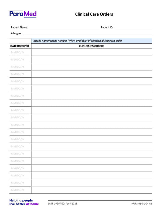 CL-NURS-SSB - Short Stay Bundle (Clinic Setting)