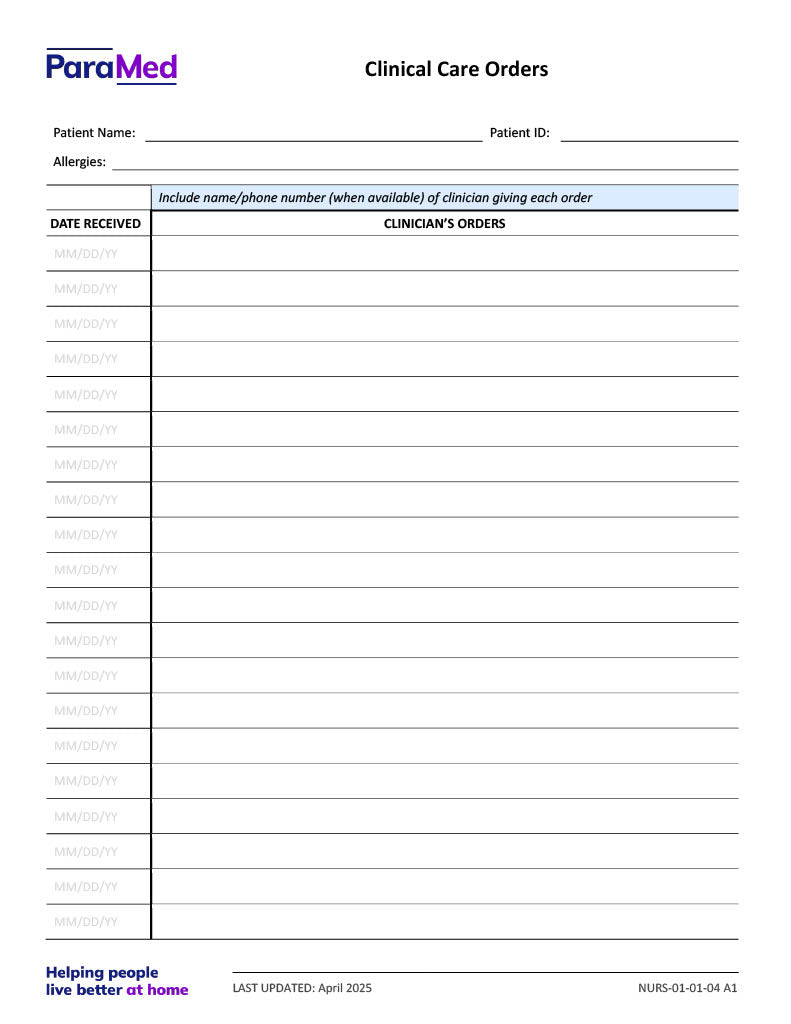 NURS-GCB - General/Generic Chart Bundle