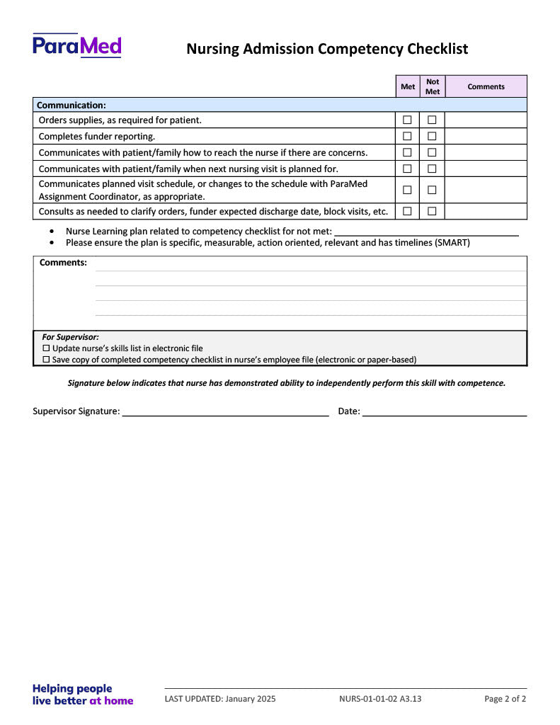 NURS-NOB - Nursing Orientation Bundle