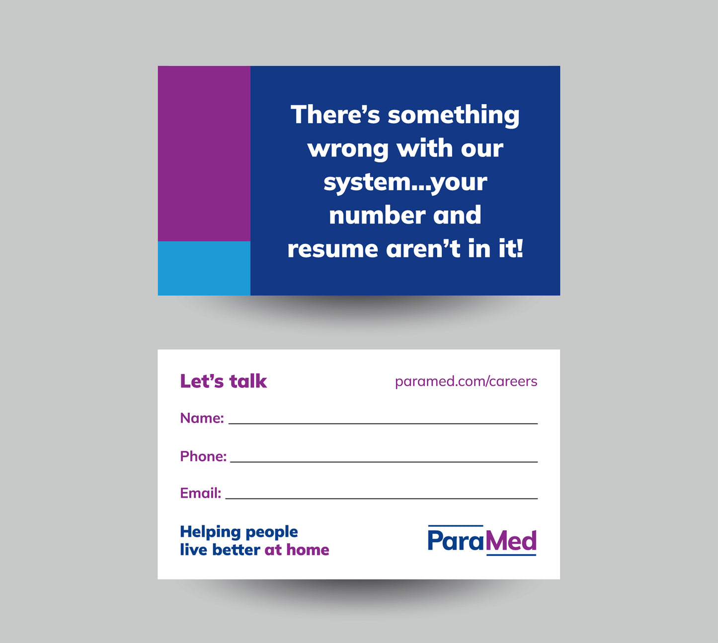 ParaMed Recruitment Cards