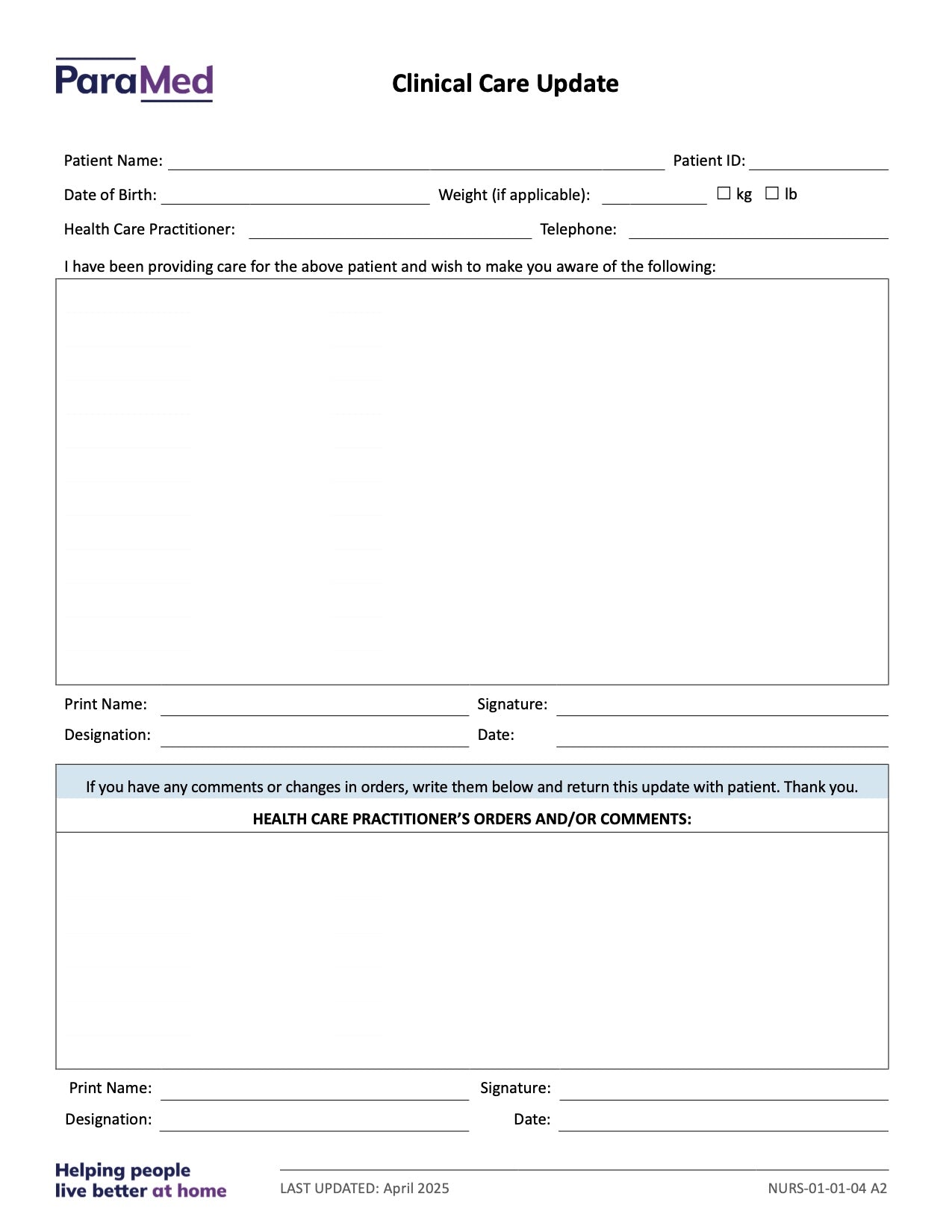 CL-NURS-GCB-NES - General/Generic Chart Bundle Non-Electronic Sites