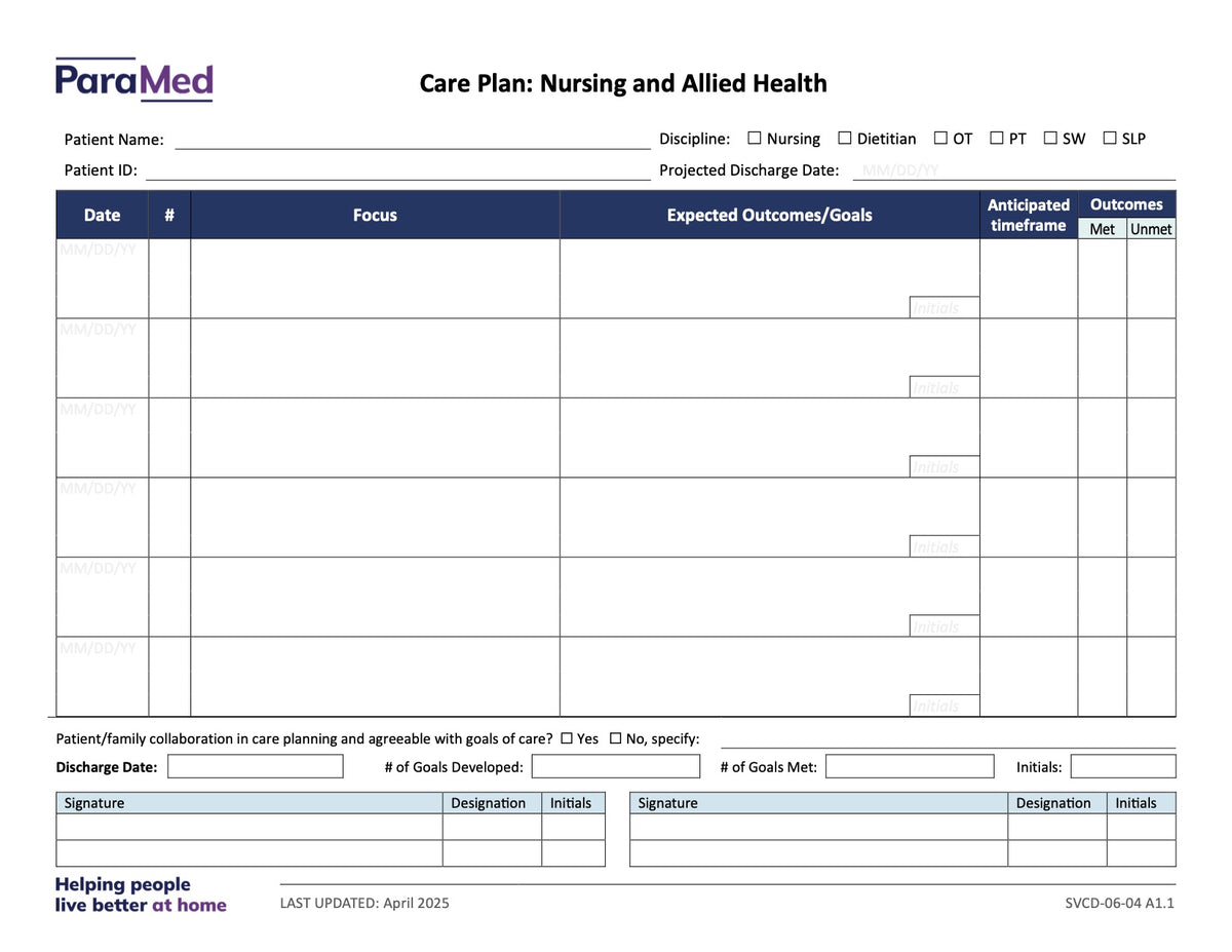 CL-NURS-GCB-NES - General/Generic Chart Bundle Non-Electronic Sites