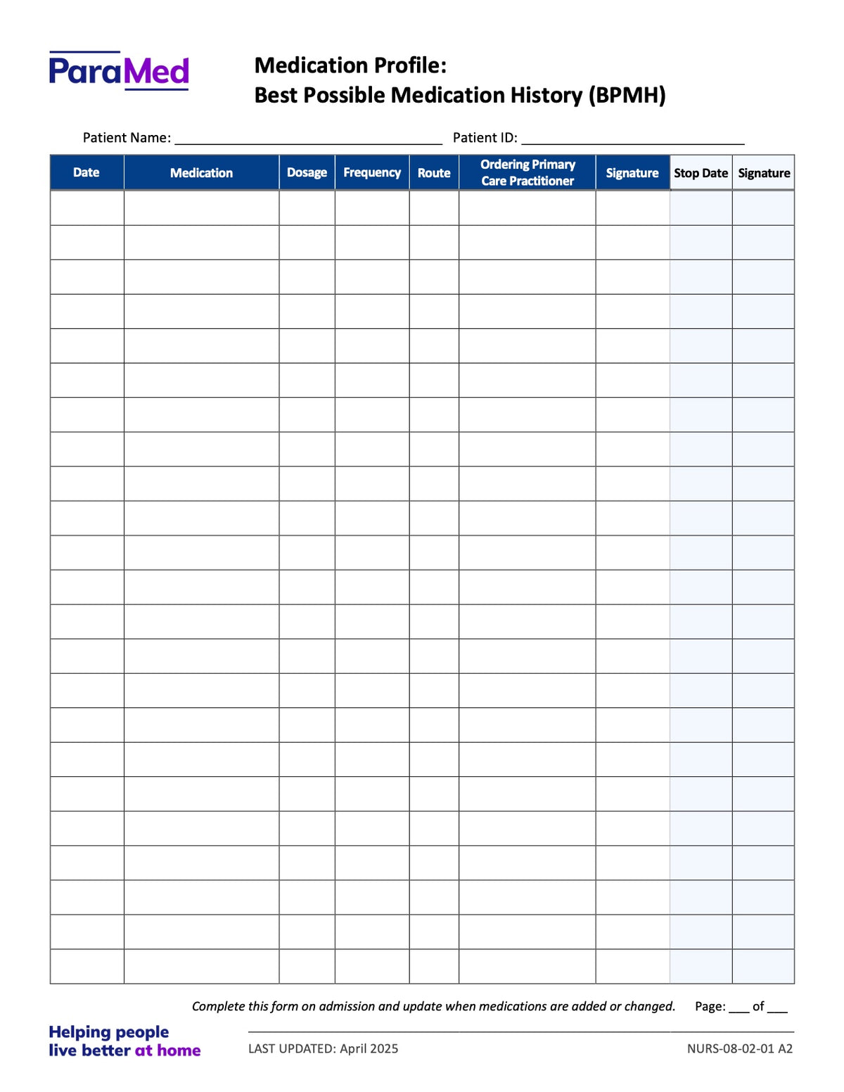 CL-NURS-GCB-NES - General/Generic Chart Bundle Non-Electronic Sites
