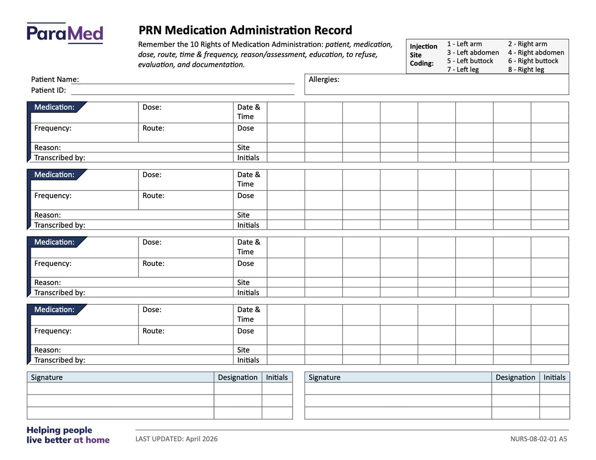 CL-NURS-GCB-NES - General/Generic Chart Bundle Non-Electronic Sites