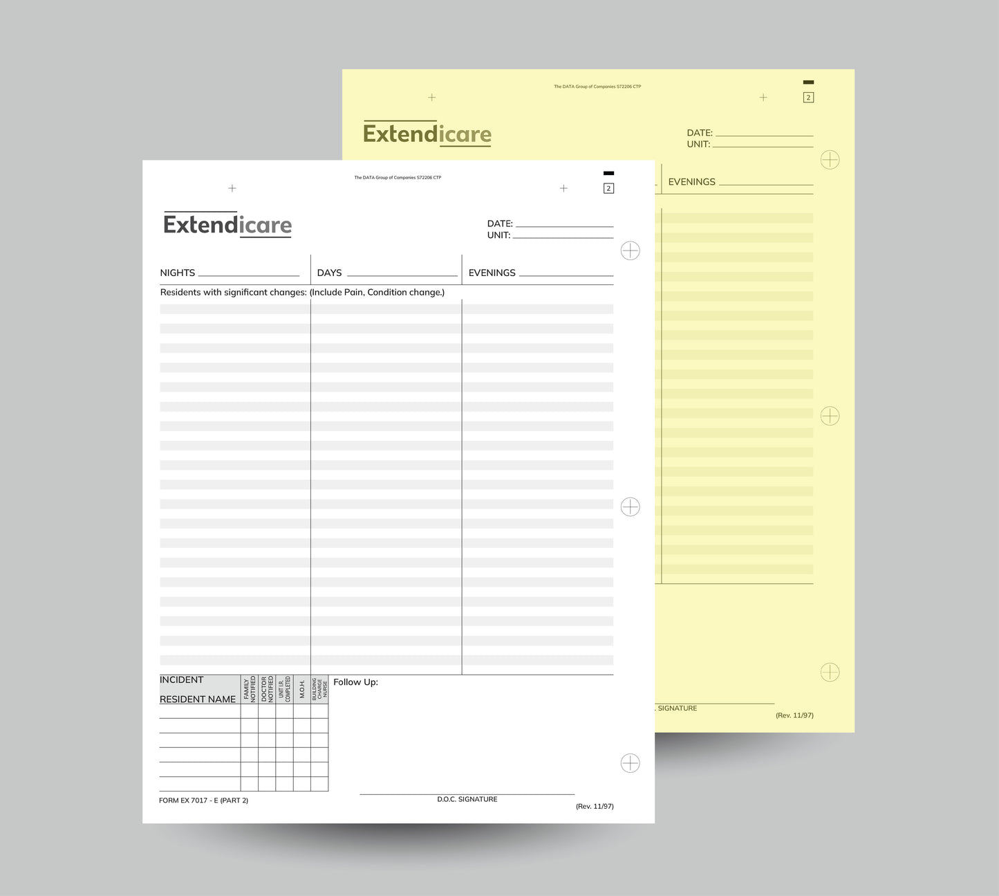 24 Hour Unit Report Form