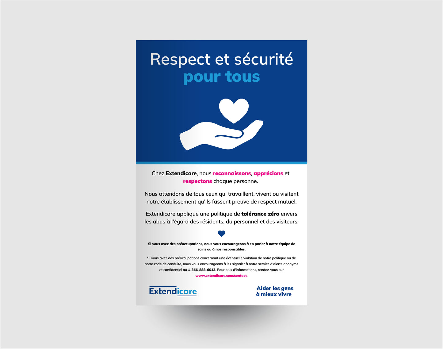 Extendicare Respect and Safety Poster