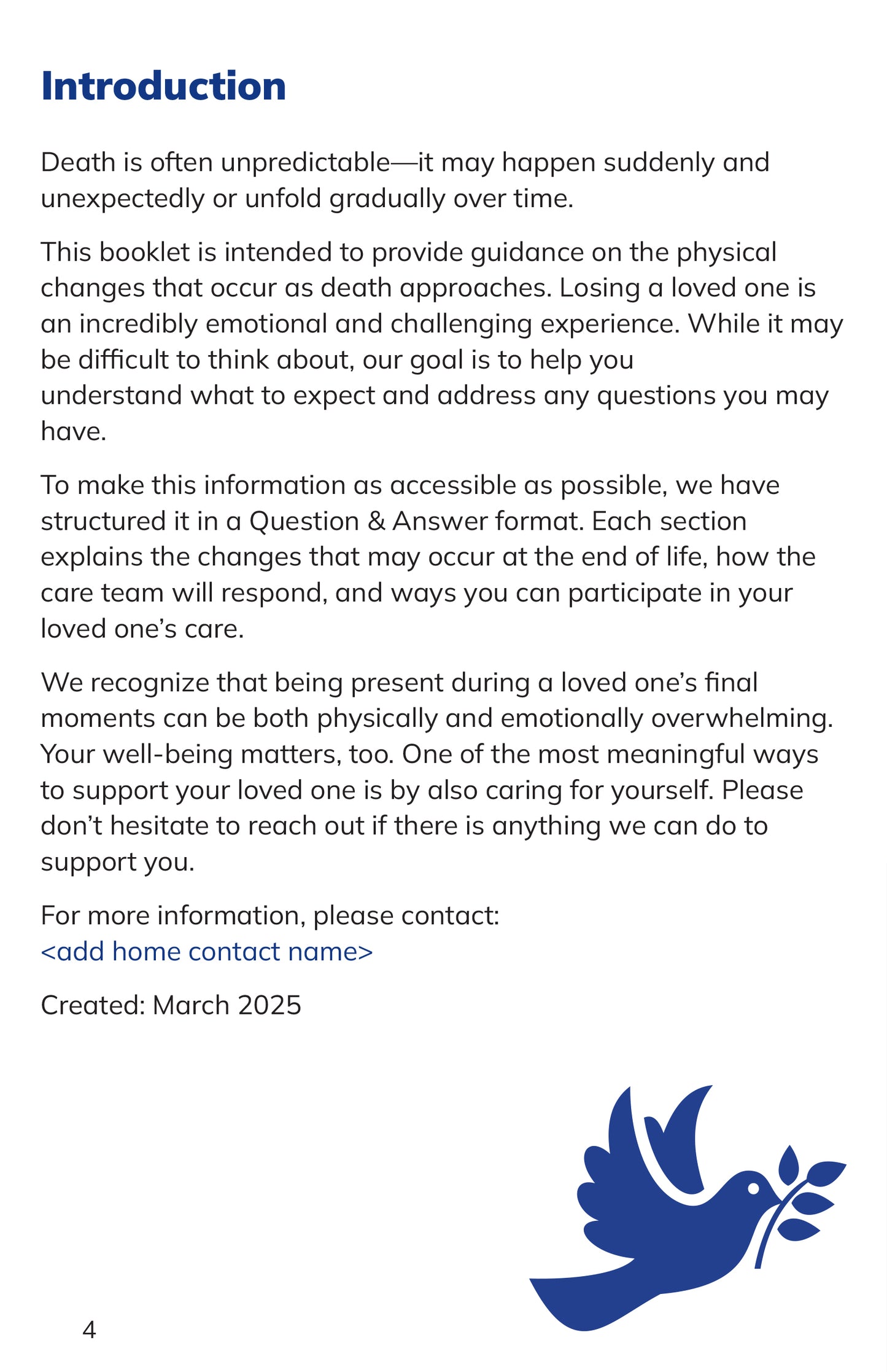 Extendicare End of Life Booklet