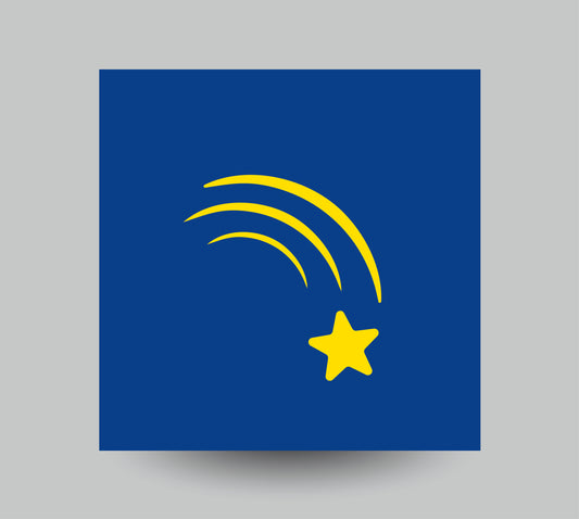 Falling Star Sticker 1"x1"