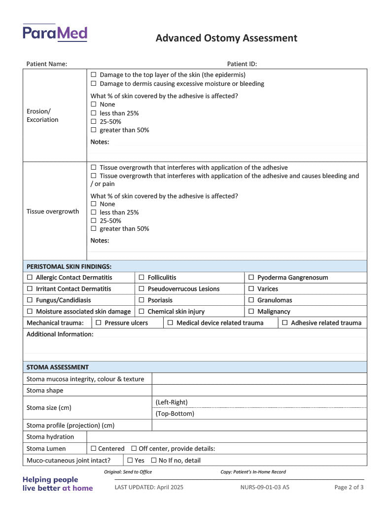 Advanced Ostomy Assessment
