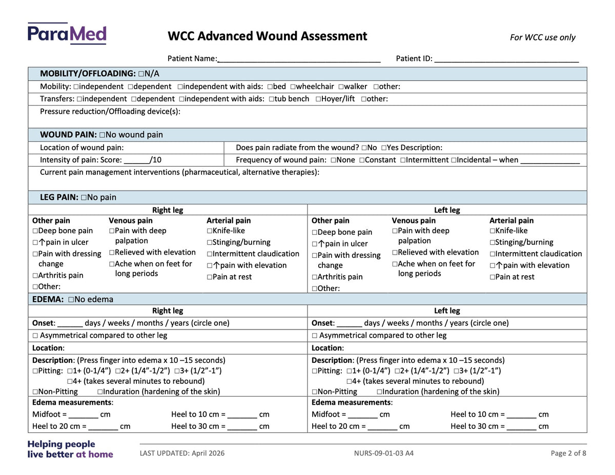 WCC Advanced Wound Assessment - page 2
