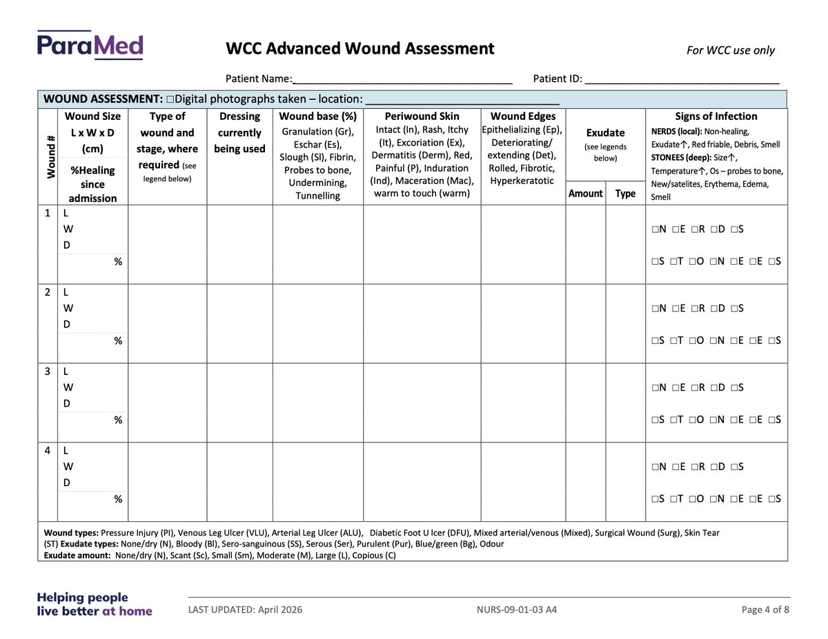 WCC Advanced Wound Assessment - page 4