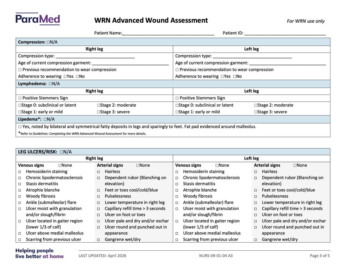 WRN Advanced Wound Assessment - page 3