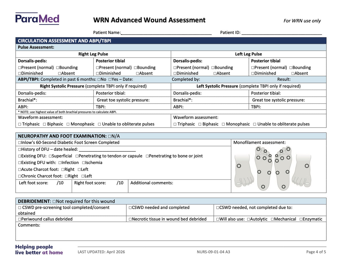 WRN Advanced Wound Assessment - page 4