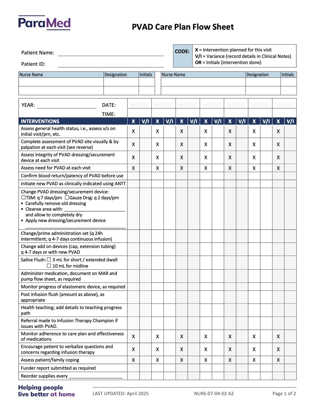 NURS-HPCB-NES - Hospice Palliative Care Bundle for Non-Electronic Sites