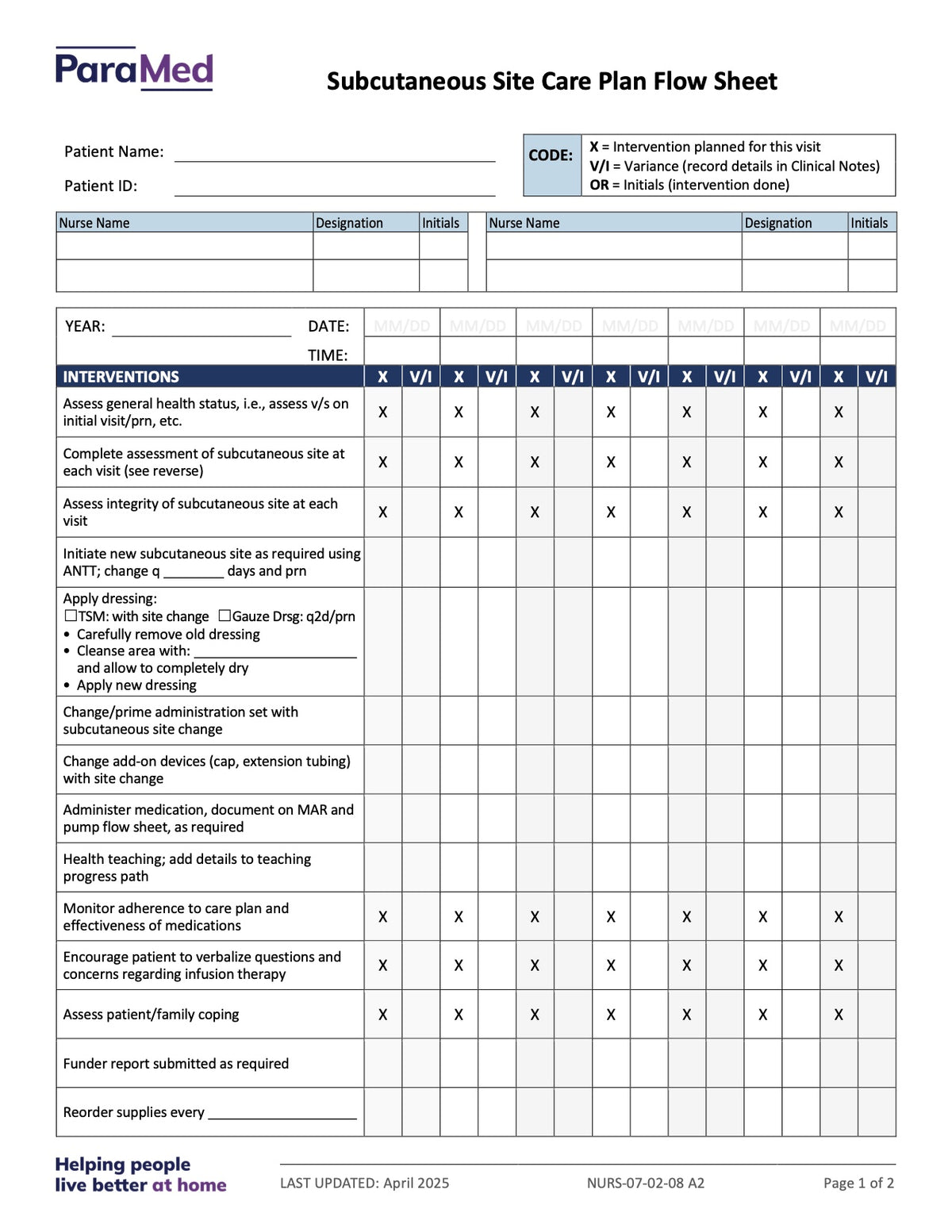 NURS-HPCB-NES - Hospice Palliative Care Bundle for Non-Electronic Sites