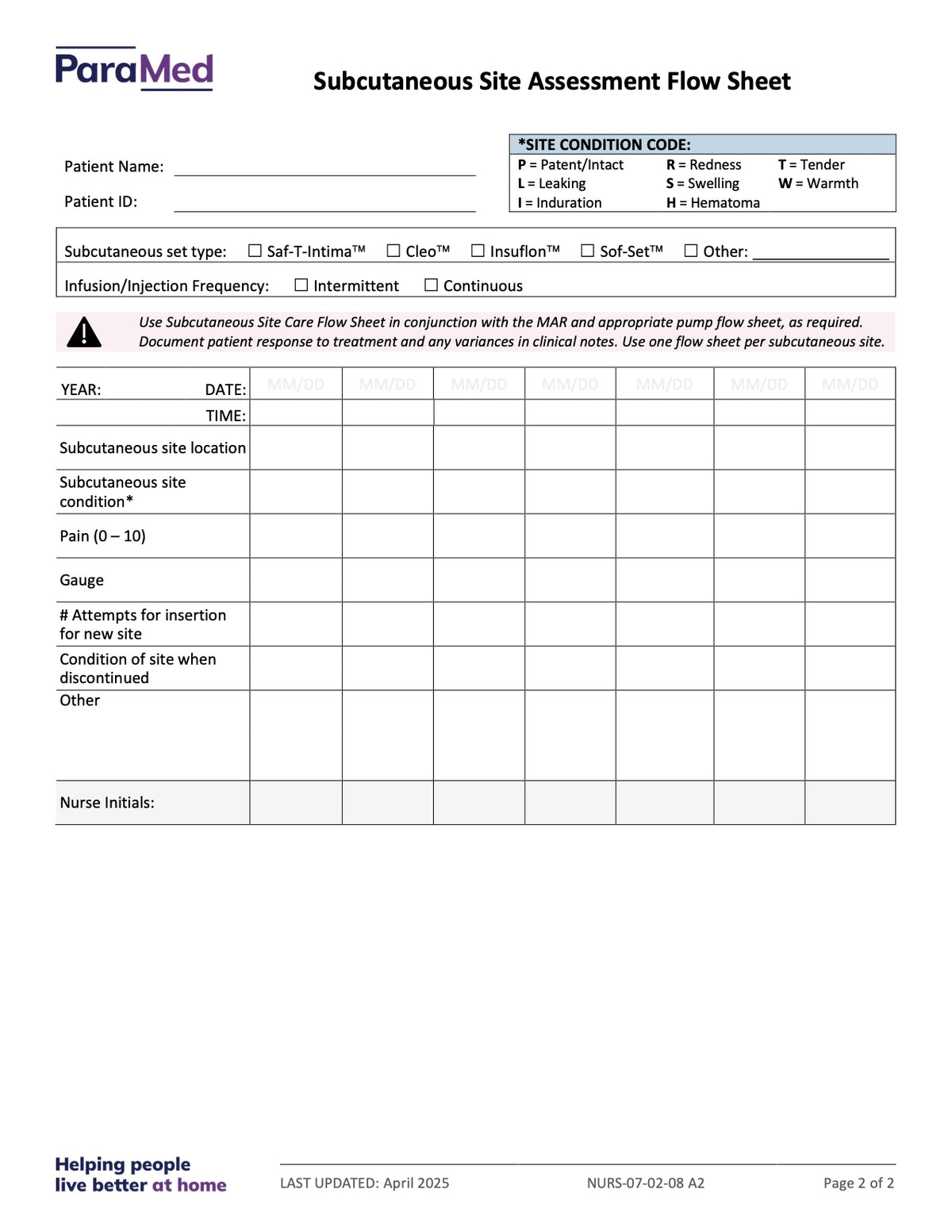 NURS-HPCB-NES - Hospice Palliative Care Bundle for Non-Electronic Sites