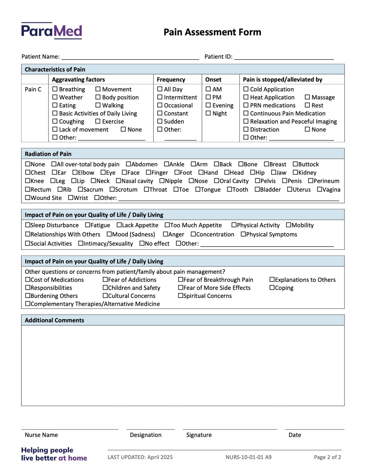 NURS-HPCB - Hospice Palliative Care Bundle